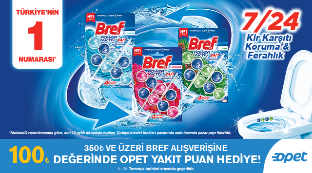 350 TL ve üzeri Bref Alışverişinize kampanyası