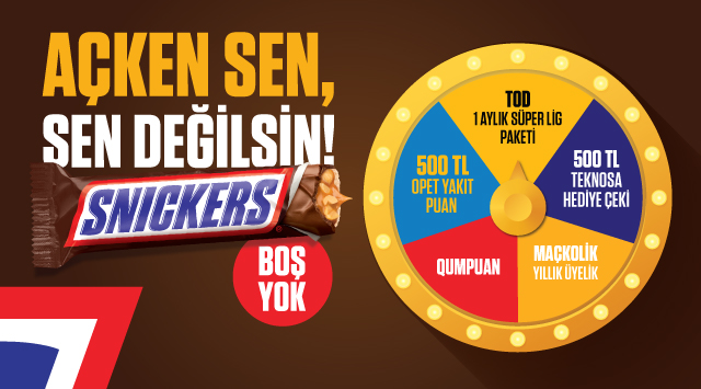 Snickers Alışverişinize kampanyası