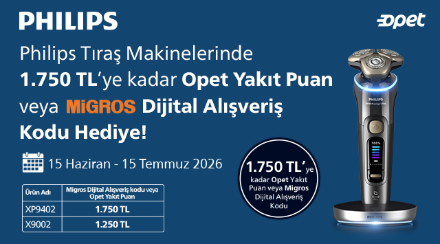 XP9402 veya X9002 Philips Tıraş Ürün Alışverişinize kampanyası