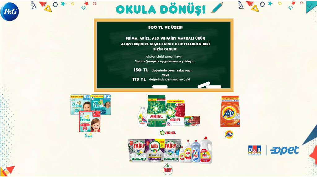 500 TL ve üzeri P&G Alışverişinize kampanyası