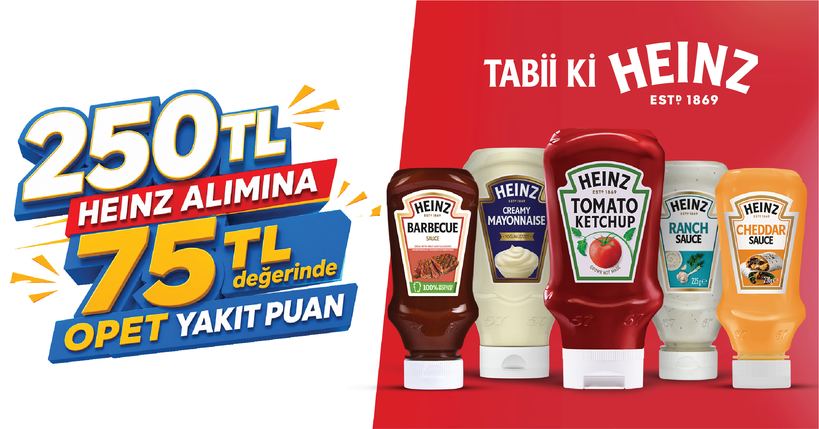 250 TL ve üzeri Heinz Alışverişinize kampanyası