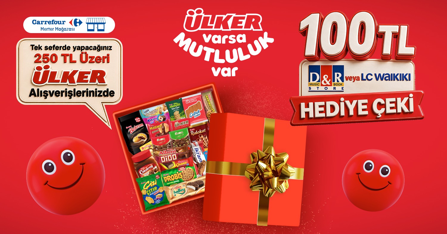 250 TL ve üzeri Ülker Alışverişinize 100 TL DEĞERİNDE LCW VEYA D&R HEDİYE ÇEKİ kampanyası